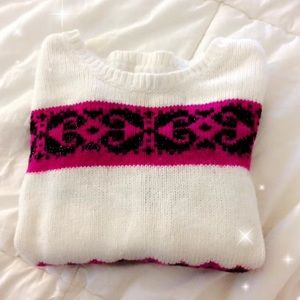 Patterned Crop Sweater